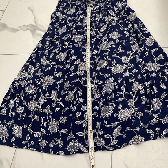 Reitmans Signature Sundress Ruched Bodice Criss Cross Cami Straps Pleated Size M - Picture 12 of 15